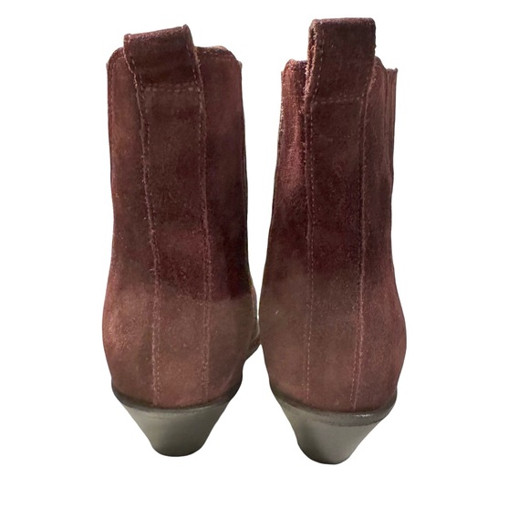 Frye Suede Burgundy Ankle Boots - Picture 5 of 8